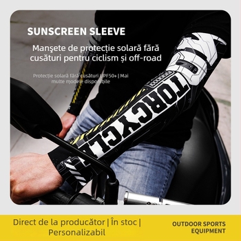 Manșon pentru braț outdoor cu protecție UV — fără cusături, Ice Silk, model în dungă, personalizabil cu logo, unisex adulți