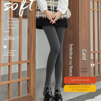 Colanți din bumbac cu fleece pentru toamnă-iarnă, pentru femei, căldură și subțierea picioarelor