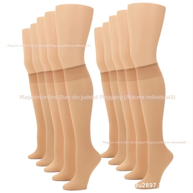 Șosete de mătase pentru femei, până la gambe, fără cusături, ultra-subțiri, denier 10D