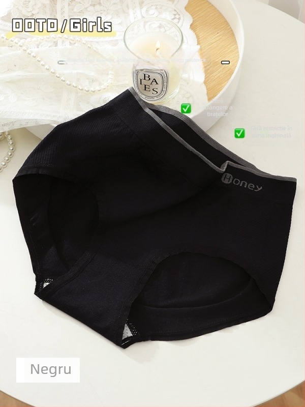 Chiloți femei fără cusături, talie medie, modelare abdomen și ridicare a șoldurilor, respirabili, cu proteina de mătase, 70–80% nylon, căptușeală din bumbac în zona croiturii