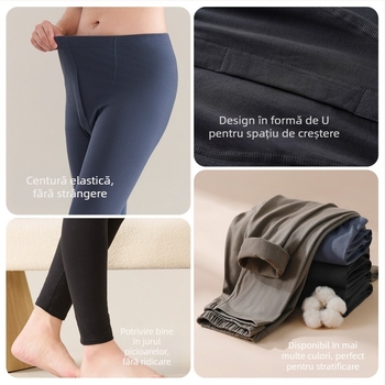 Pantaloni din bumbac pentru adolescenți: țesătură pieptănată, 95% bumbac pieptănat, talie medie, manșete, antibacterieni, căldură moderată