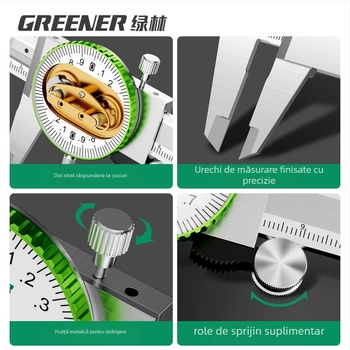 Greener/Greenforest calibru Vernier, oțel inoxidabil, precizie înaltă, utilizare industrială