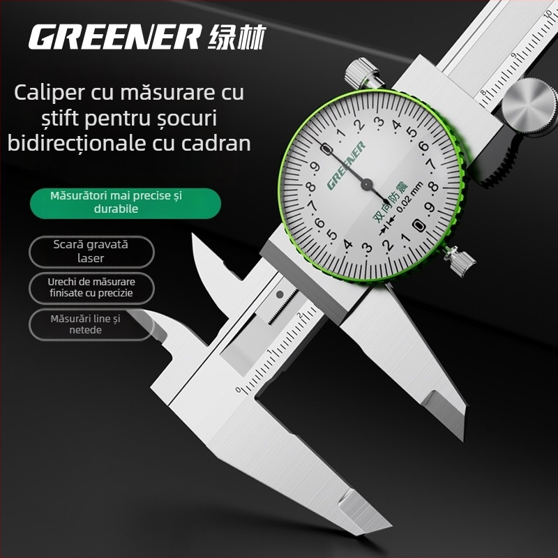 Greener/Greenforest calibru Vernier, oțel inoxidabil, precizie înaltă, utilizare industrială