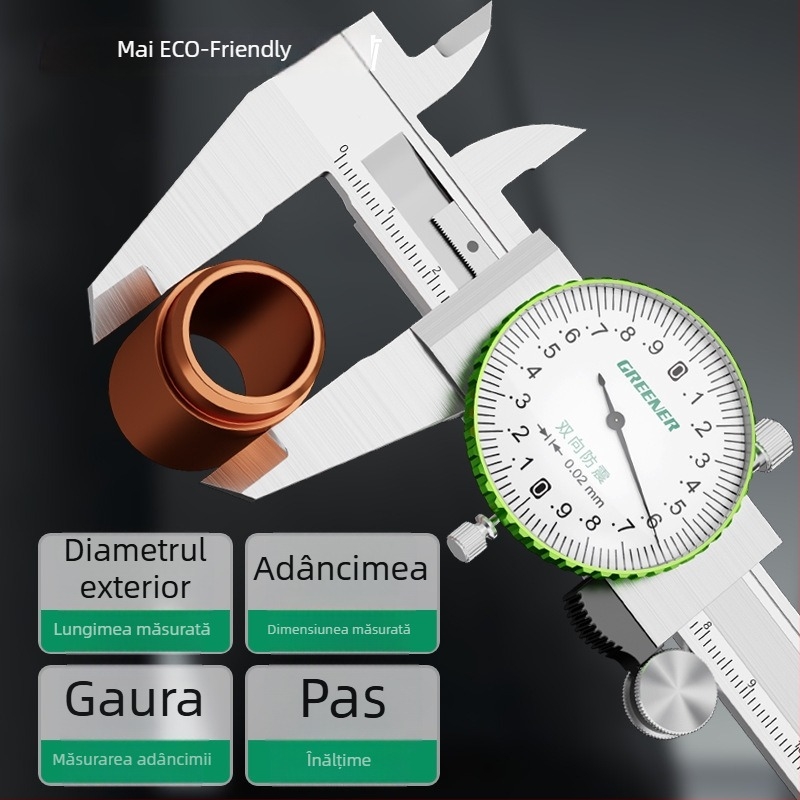 Greener/Greenforest calibru Vernier, oțel inoxidabil, precizie înaltă, utilizare industrială
