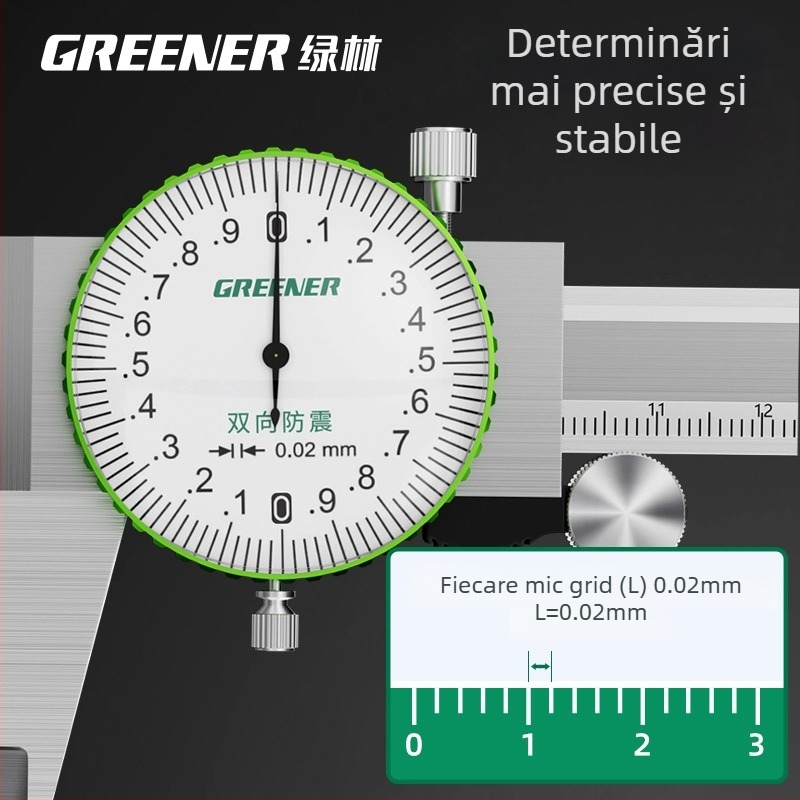 Greener/Greenforest calibru Vernier, oțel inoxidabil, precizie înaltă, utilizare industrială