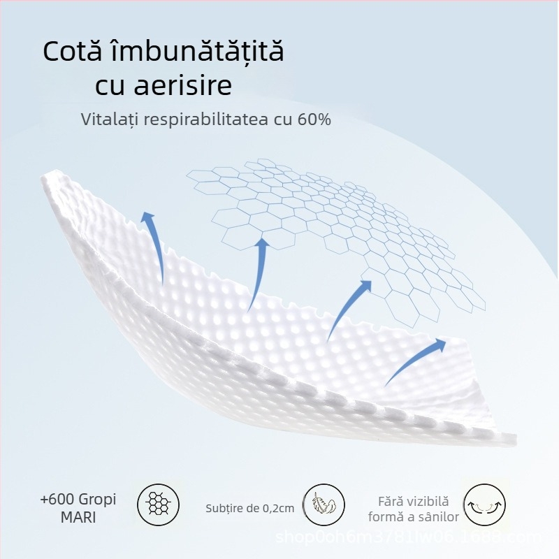 Sutien stil vest cu dantelă (cupe turnate ultra-subțiri, nailon respirabil, închidere frontală)