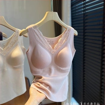 Vesta termică fără cusături, cu pernă integrată pentru bust, croială Slim, exterior din fibre acrilice, căptușeală din mătase Mulberry, iarnă-toamnă, bretele fixe