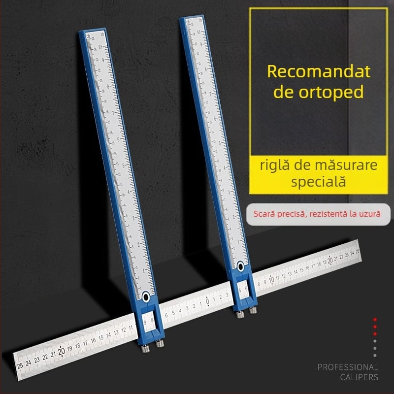 Rigla ortopedică manuală cu ceas pentru măsurarea lățimii feței, a zonei inghinale, a șoldului și a pelvisului