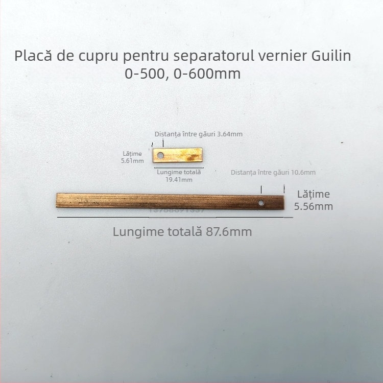 Accesorii pentru șubler Vernier cu dop din fier și foiță de cupru, scară 0-150-200-300-500-1000