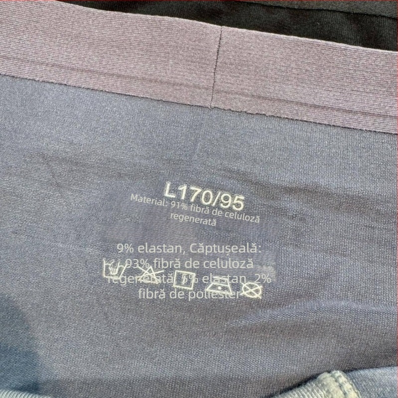 Boxeri din bumbac pentru bărbați, căptușeală internă antibacteriană, talie lată elastică, fără cusături, talie medie, respirabili