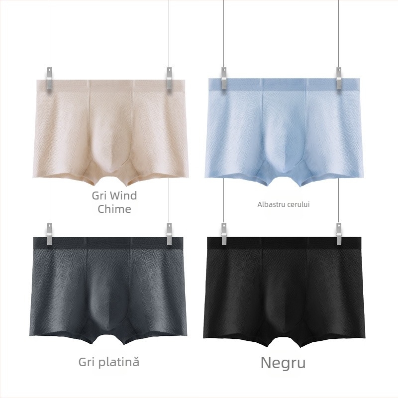 Chiloți de bărbați din bumbac, jacquard 80S, respirabili, antibacterieni, fără cusături