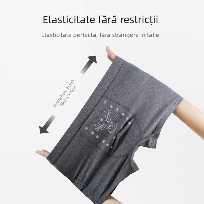 Chiloți de bărbați cu design 3D de buzunar masaj, respirabili și antibacterieni, poliester cat-ionic tricot, 90–95% poliester, talie medie, căptușeală în zona inghinală 95–100% bumbac