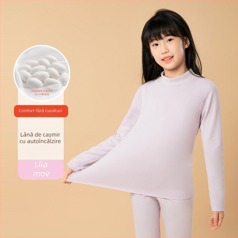 Tricou termic de bază cu auto-încălzire, unisex, mâneci lungi, culoare solidă, țesătură groasă 251–300 g/m², căptușeală velur, 80–90% poliester