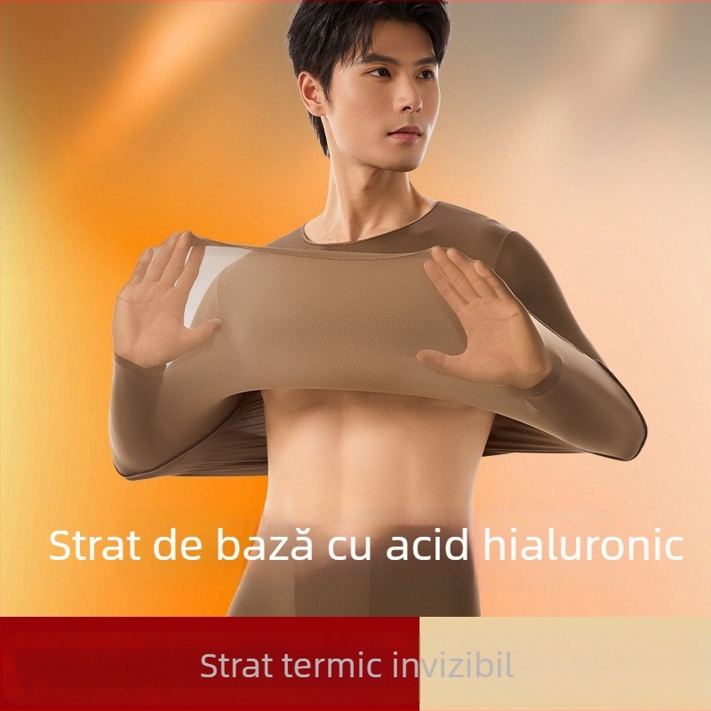 Strat de bază din nailon ultra-subțire pentru bărbați, antistatice, elastic, menține căldura, croială strânsă pentru toamnă–iarna