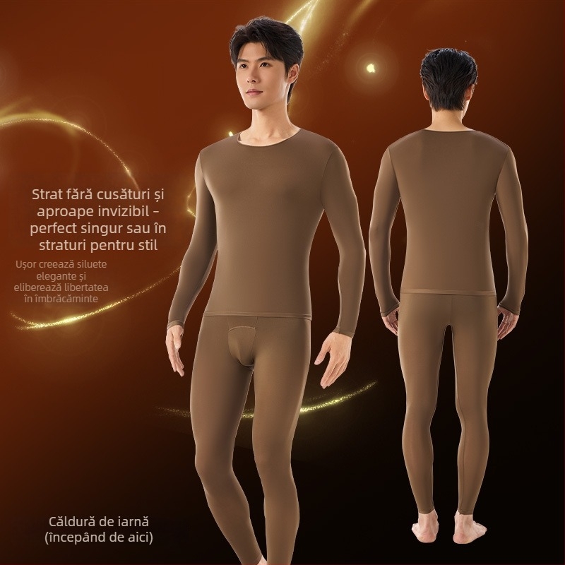 Strat de bază din nailon ultra-subțire pentru bărbați, antistatice, elastic, menține căldura, croială strânsă pentru toamnă–iarna