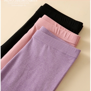 Pantaloni termici pentru femei, interior din fleece, țesătură casmir-protein, poliester 92%, un singur strat, căldură moderată