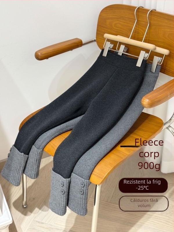 Colanți de iarnă pentru fete, din amestec de bumbac cu velur buretos, 93% bumbac, talie medie, lungime integrală, talie elastică, anti-statice, pentru copii 3–8 ani