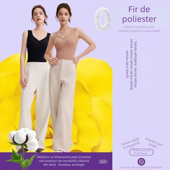 Vesta în formă de I cu umpluturi pentru sân, fără cusături, decolteu în V, fibră acrilică (Material: fibră acrilică; Grosime: moderată 181-200 g/m²)