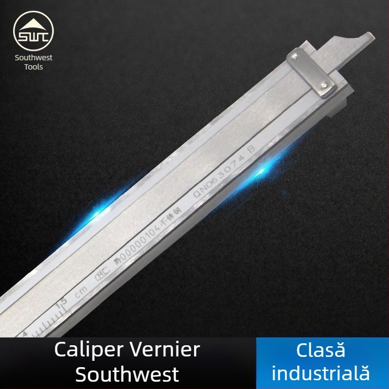 Caliper Vernier din oțel inoxidabil, industrial, interval multiplu 0–150–200–300 mm