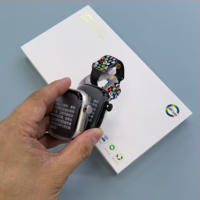 CD20Max Ceas Inteligent, versiune celulară S11 cu slot SIM, buton tactil de amprentă și Cameră rotativă; afișaj AMOLED pătrat, carcasă din aliaj de aluminiu