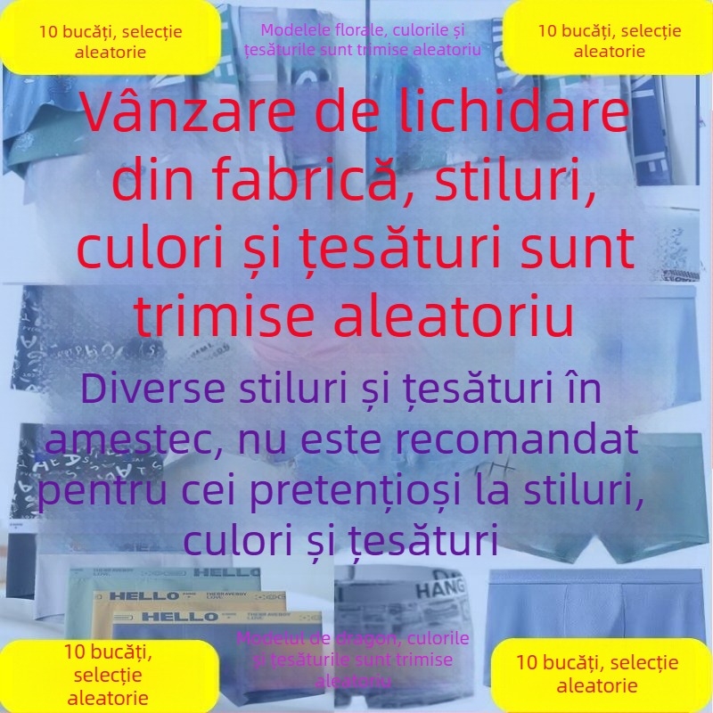 10 perechi de boxeri bărbați, respirabili, talie medie, pentru băieți adolescenți