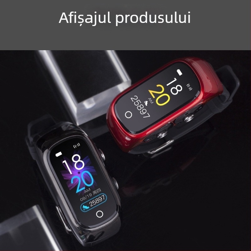 Ceas inteligent cu apeluri Bluetooth, ENC reducere zgomot, monitorizare sănătate (ritm cardiac, tensiune arterială, oxigen în sânge, monitorizare somn), autonomie peste 21 de zile.