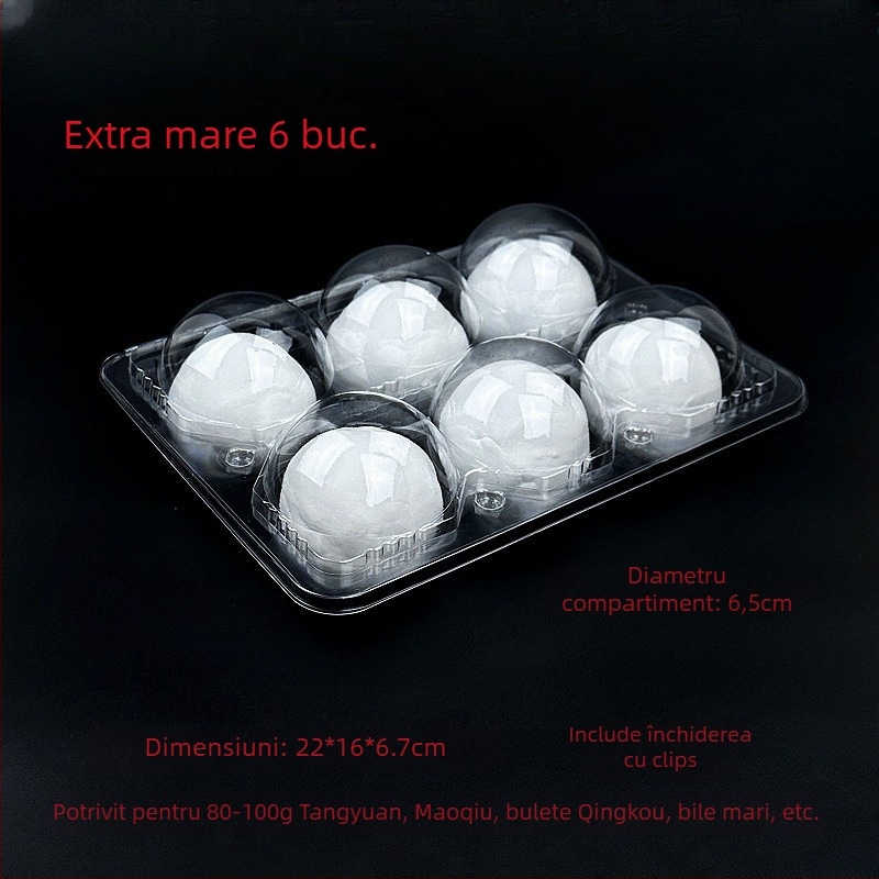 Cutie de unică folosință din PET, transparentă, pentru ambalarea bilelor de orez, livrare, 100 buc., microunde indisponibil, nebiodegradabil