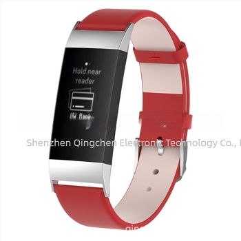 Bratara din piele pentru Fitbit Charge 3 – material Cortex, brand Qing Chen, 20 g, 2018