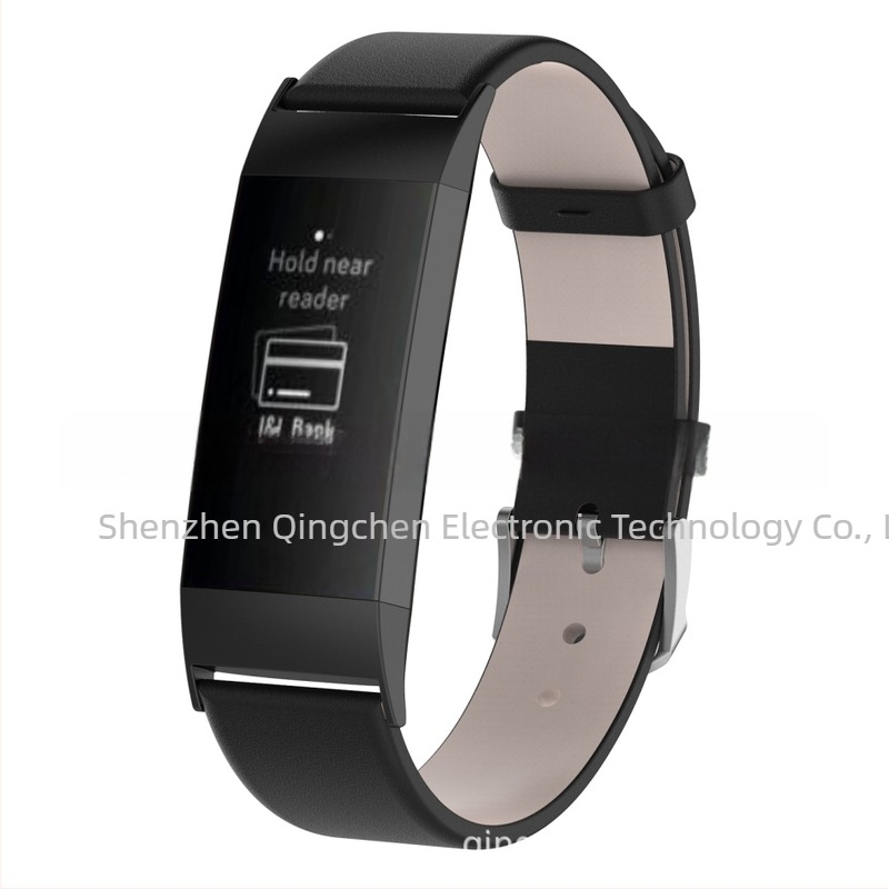 Bratara din piele pentru Fitbit Charge 3 – material Cortex, brand Qing Chen, 20 g, 2018