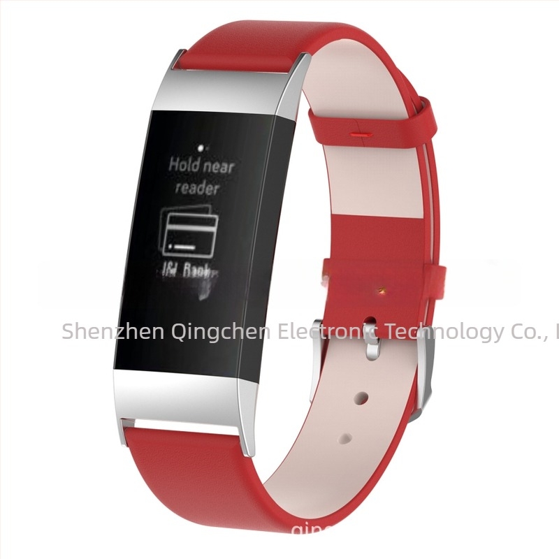 Bratara din piele pentru Fitbit Charge 3 – material Cortex, brand Qing Chen, 20 g, 2018