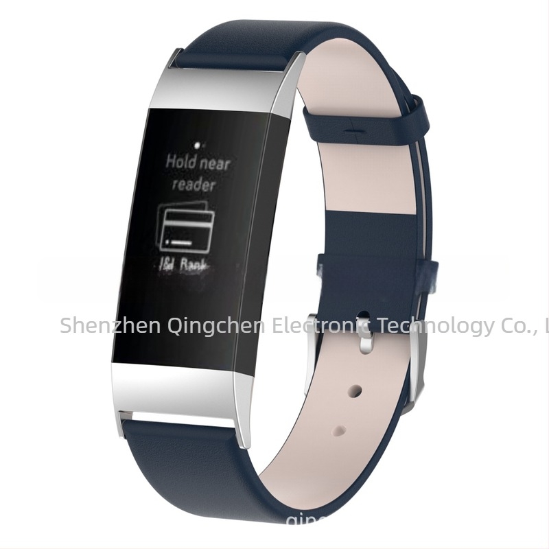 Bratara din piele pentru Fitbit Charge 3 – material Cortex, brand Qing Chen, 20 g, 2018