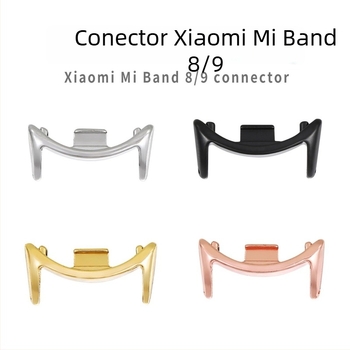 Conector din aliaj de zinc pentru curea Xiaomi Mi Band 10/8/9, construcție metalică, interfata 12/14 mm, închizătoare cu apăsare, stil minimalist