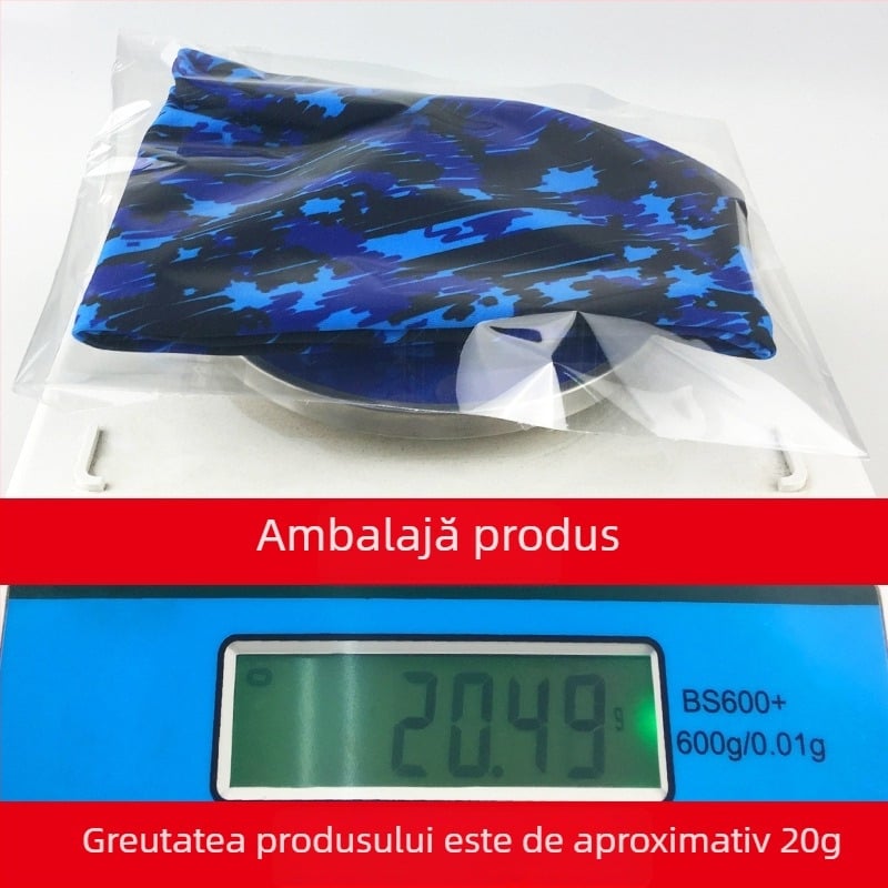 Bandă pentru cap camuflaj din Lycra, respirabilă, pentru alergare, fitness și dans (85% poliester, 15% spandex; cusătură)