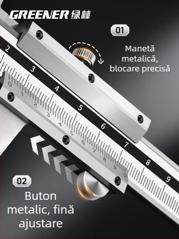 Greener caliper vernier cu afișaj digital, precizie înaltă, de calitate industrială, pentru uz casnic