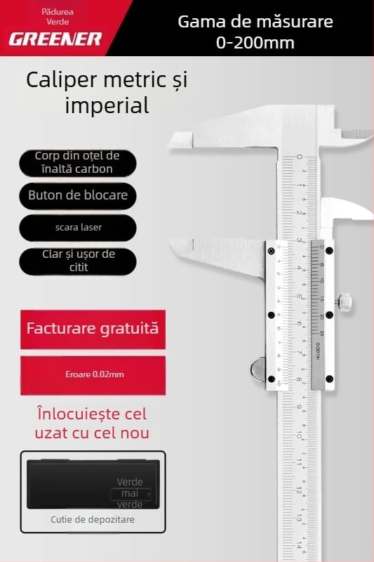 Greener caliper vernier cu afișaj digital, precizie înaltă, de calitate industrială, pentru uz casnic