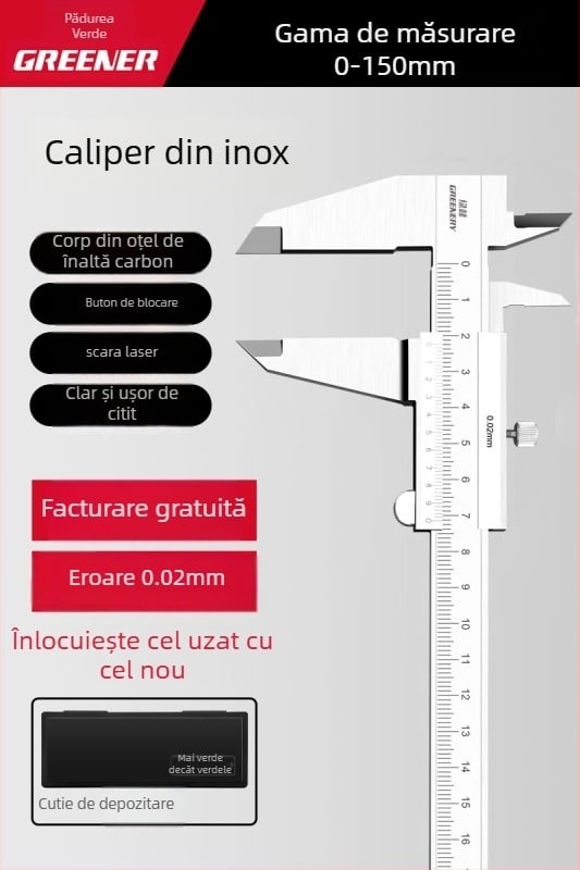 Greener caliper vernier cu afișaj digital, precizie înaltă, de calitate industrială, pentru uz casnic