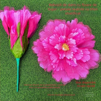 Rekwizit de dans: floare de bujor purtată în mână pentru spectacolele de dans ale copiilor (În stoc; Pentru copii; Lansare toamnă 2025)