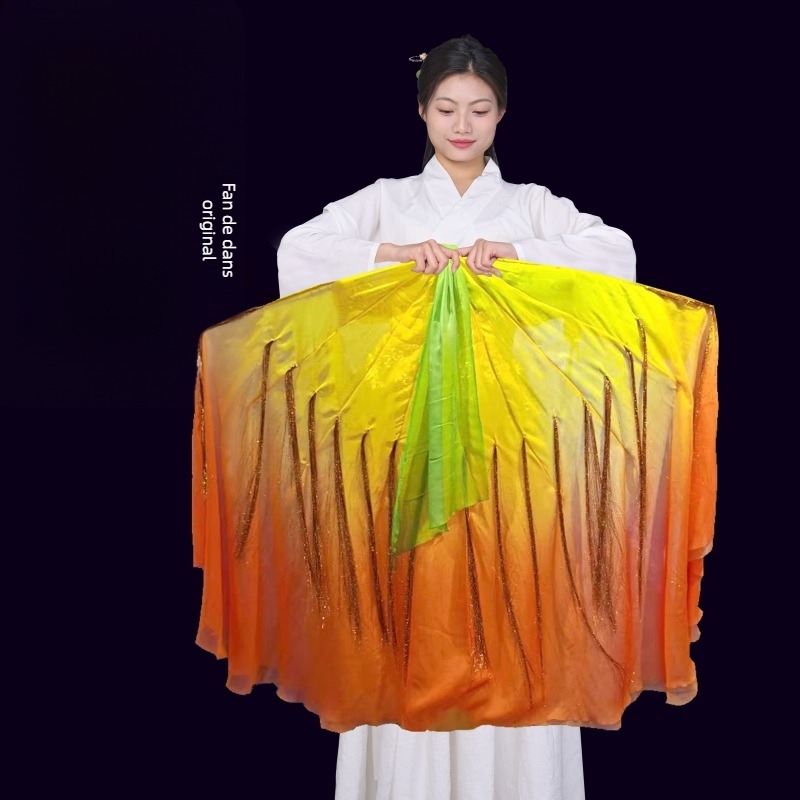 Fenan de dans cu motif de boabe de orez, stil chinezesc pentru dans clasic — Brand Pretty Dancing Girl, în stoc, Adulți, Primăvara 2025