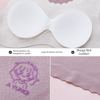 Vesta termică pentru fete, cu cupă încorporată, material poliester gros, dublu strat, guler rotund, pentru vârsta 7–12 ani.