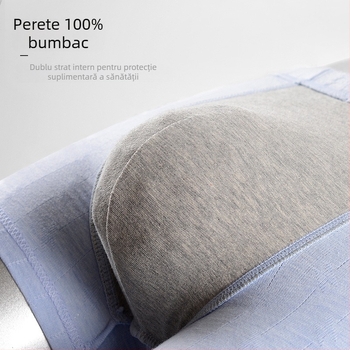 Boxeri pentru bărbați, talie medie, uscare rapidă, 90–95% bumbac, țesătură Jacquard, antibacterian