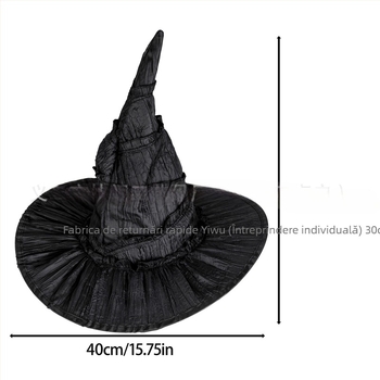 Costum cosplay de vrăjitoare cu pălărie, pentru Halloween, adulți, lansare primăvara 2025, marcă Other