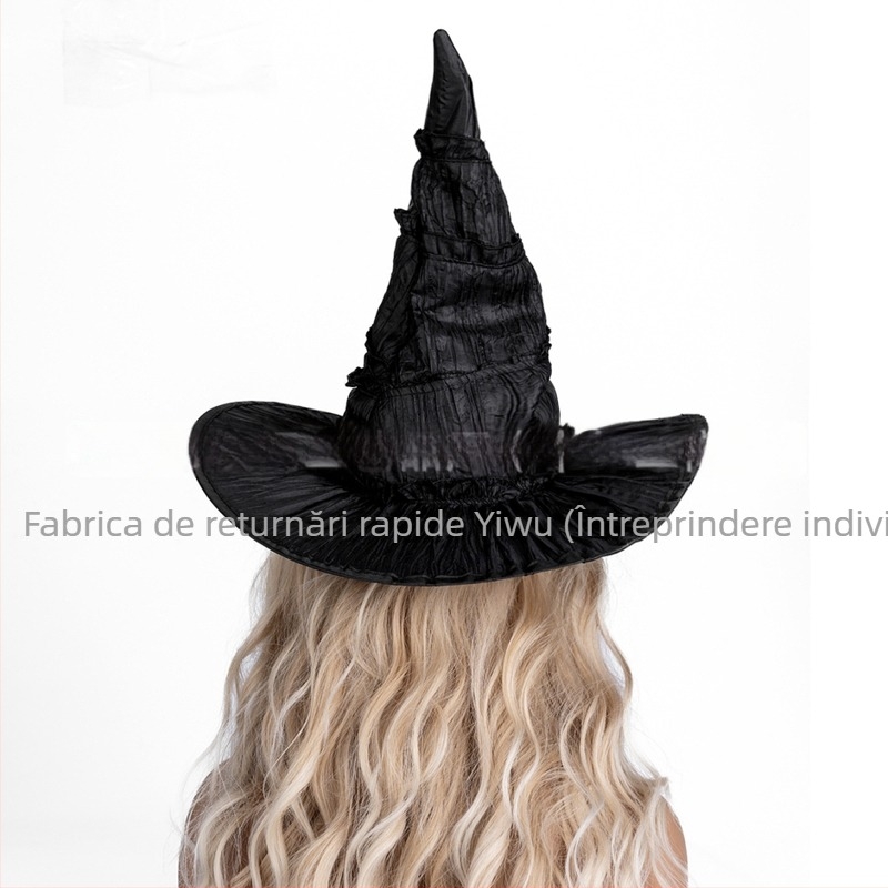Costum cosplay de vrăjitoare cu pălărie, pentru Halloween, adulți, lansare primăvara 2025, marcă Other