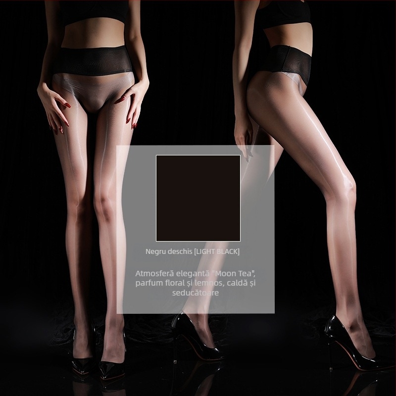 Dresuri fără cusături pentru femei, design Cherry Jelly, ultra-subțiri, nylon 5D, deschidere în zona intimă