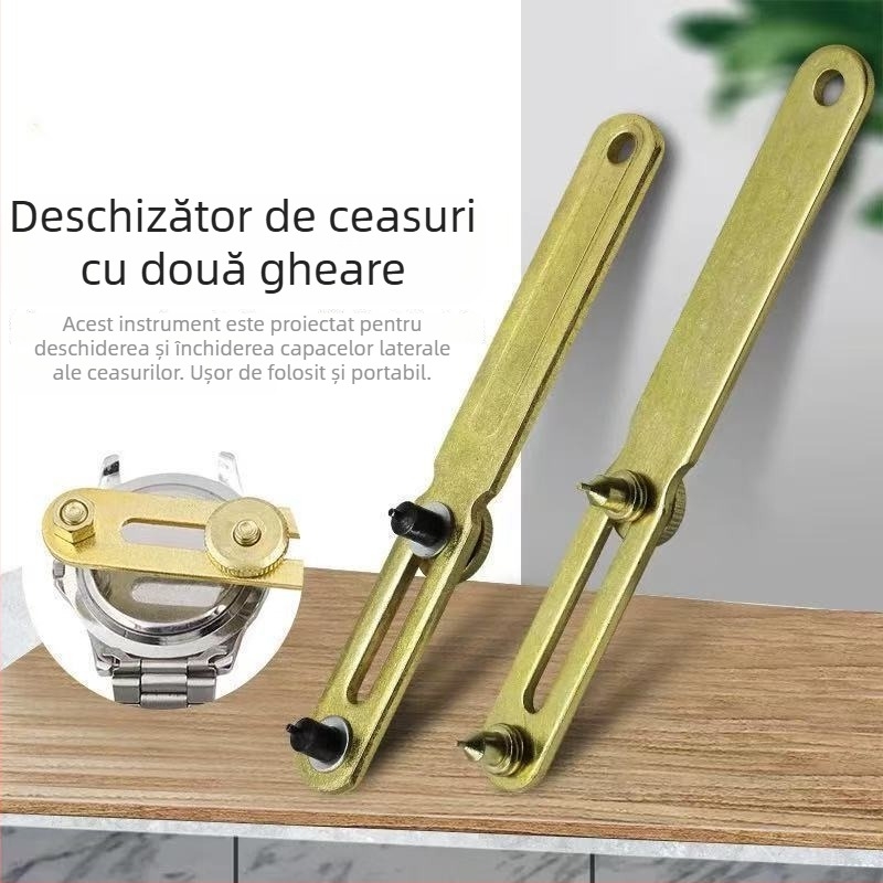 Unealtă metalică pentru îndepărtarea capacului din spate al ceasului - oțel aliat, 1 set, unealtă de demontare a ceasului, pentru întreținerea telecomunicațiilor