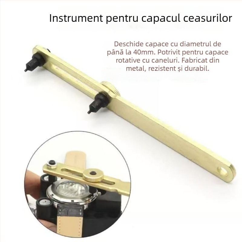 Unealtă metalică pentru îndepărtarea capacului din spate al ceasului - oțel aliat, 1 set, unealtă de demontare a ceasului, pentru întreținerea telecomunicațiilor