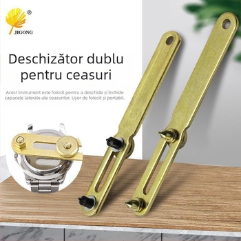Instrument pentru deschiderea capacului din spate al ceasului, cheie cu două gheare, unealtă de demontare a ceasurilor