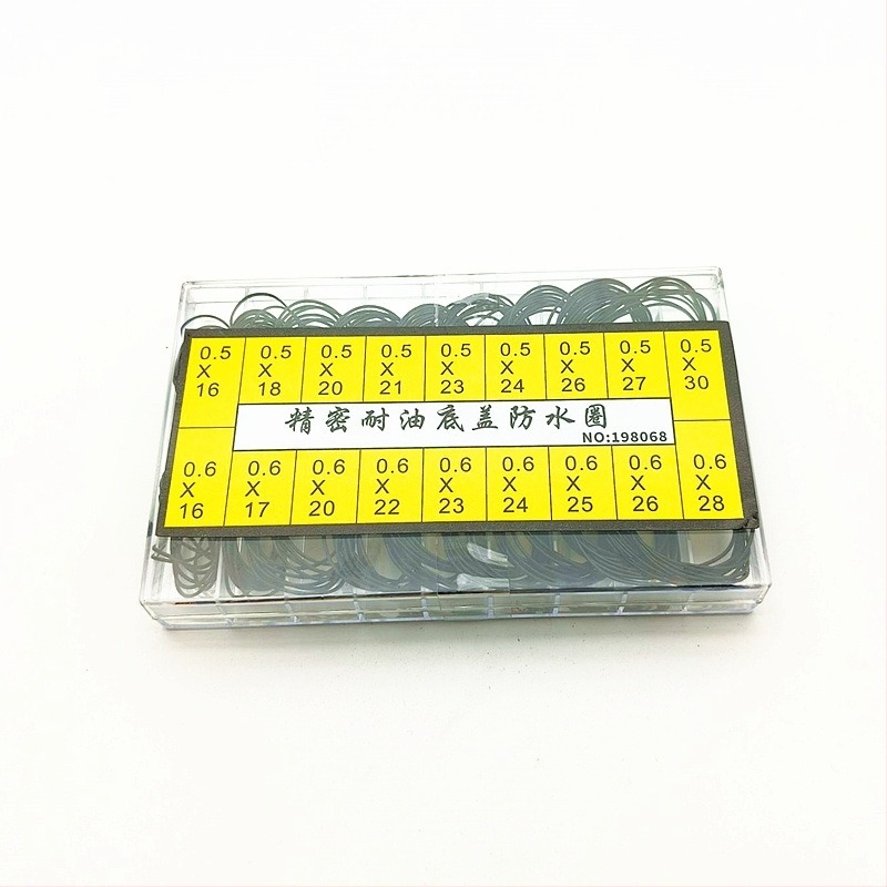 Set de accesorii pentru repararea ceasurilor – garnituri pentru capacul din spate, garnitură pentru capacul inferior, inel circular etanș, inel de cauciuc împotriva prafului; 1 set, greutate netă 0,04, pentru întreținere în telecomunicații