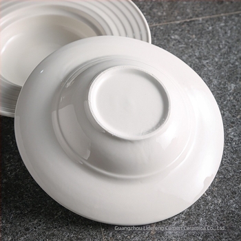 Farfurie ceramică pentru paste, stil nordic, suprafață glazurată colorată, compatibilă cu microunde