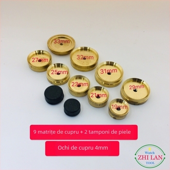 Instrument pentru reparații ceasuri: clește pentru capacul din spate cu matriță din cupru, set 1 piesă, construcție din metal și plastic, pentru uz casnic