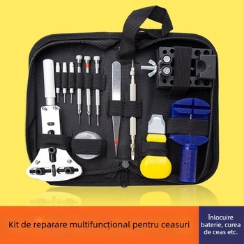Set de instrumente pentru repararea ceasurilor pentru demontarea brățărilor, eliminarea linkurilor, înlocuirea bateriilor, deschiderea capacelor și reglarea capacelor din spate (Tensiune: 24V; Tip șlefuitor unghiular electric; Brand: Other)